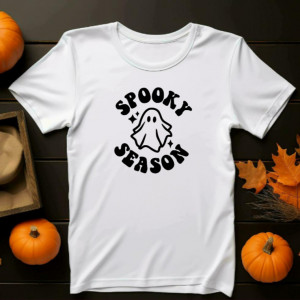 Tricou unisex Spooky Season alb