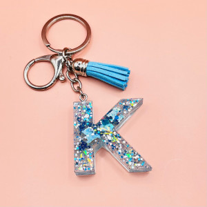 Breloc personalizat hand-made din rasina epoxidica Feeling Blue