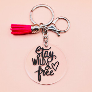 Breloc Stay Wild minimalist