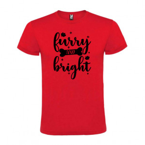 Tricou Furry and Bright roșu