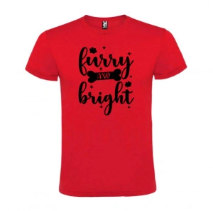 Tricou Furry and Bright roșu