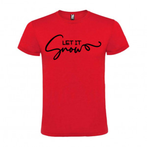 Tricou Let It Snow roșu - model 3