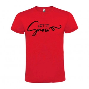 Tricou Let It Snow roșu - model 3