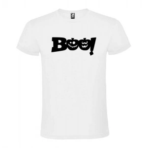 Tricou unisex Boo! alb