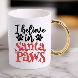 Cană I Believe in Santa Paws
