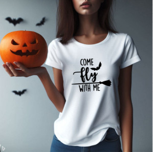 Tricou femei Come Fly With Me alb