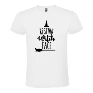 Tricou femei Resting Witch Face alb
