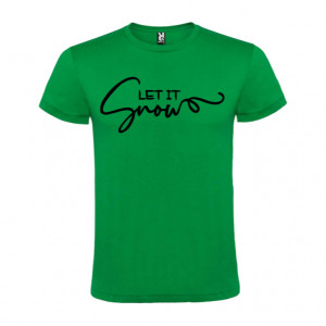 Tricou Let It Snow verde - model 3