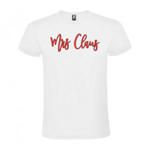 Tricou Mrs. Claus alb