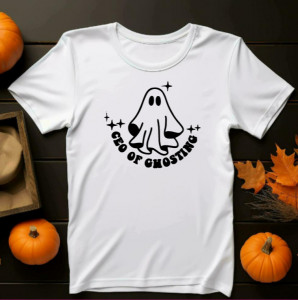 Tricou unisex CEO of Ghosting alb