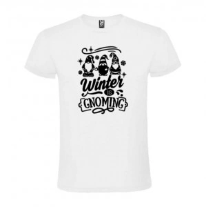 Tricou Winter Is Gnoming alb