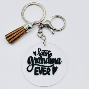 Breloc acrilic pictat manual Best Grandma Ever
