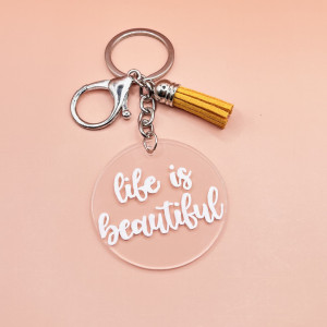 Breloc Life Is Beautiful minimalist