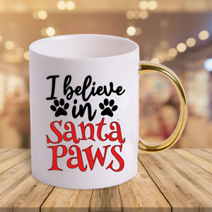 Cană I Believe in Santa Paws