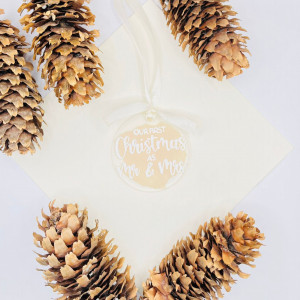 Ornament de brad Christmas as Mr & Mrs