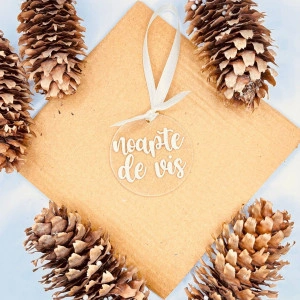 Ornament de brad Noapte de vis (minimalist)