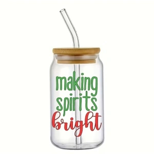 Pahar din sticlă Making Spirits Bright