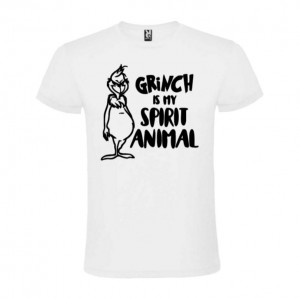 Tricou Grinch Is My Spirit Animal alb