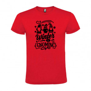Tricou Winter Is Gnoming roșu