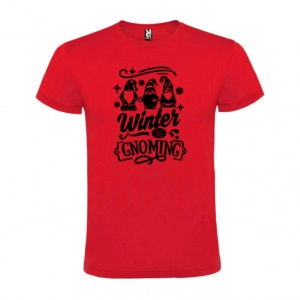 Tricou Winter Is Gnoming roșu