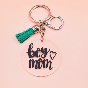 Breloc Boy Mom minimalist