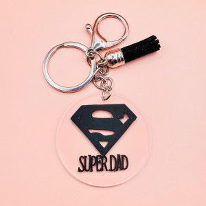 Breloc Super Dad minimalist