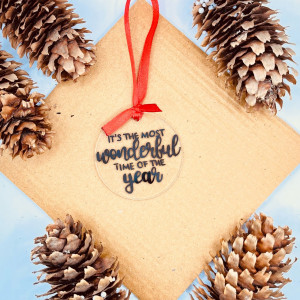 Ornament de brad The Most Wonderful Time (minimalist)