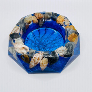 Scrumiera handmade din rasina epoxidica Long Time No Sea