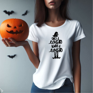 Tricou femei Once a Witch alb