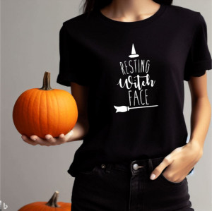 Tricou femei Resting Witch Face negru