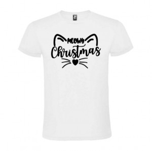 Tricou Meowy Christmas alb