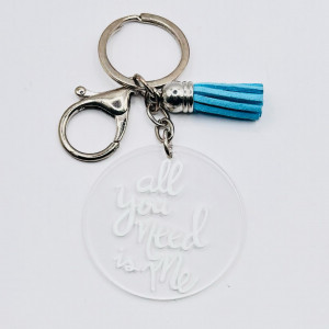 Breloc acrilic pictat manual All You Need Is Me