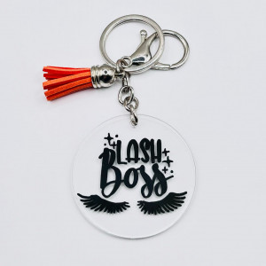Breloc acrilic pictat manual Lash Boss