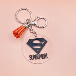 Breloc Super Mom minimalist