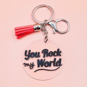 Breloc You Rock My World minimalist