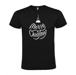 Tricou Merry Christmas negru - model 4