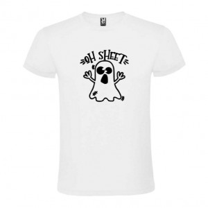 Tricou unisex Oh, Sheet alb