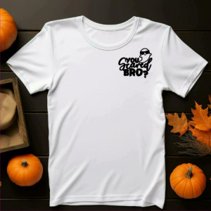 Tricou unisex You Scared, Bro? alb