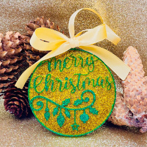 Decoratiune de Craciun hand-made din rasina epoxidica Rudolph - auriu