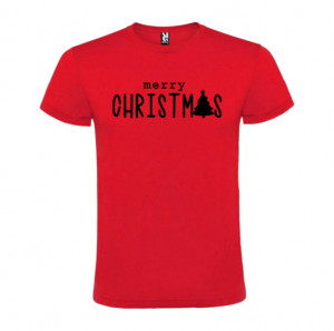 Tricou Merry Christmas roșu - model 1