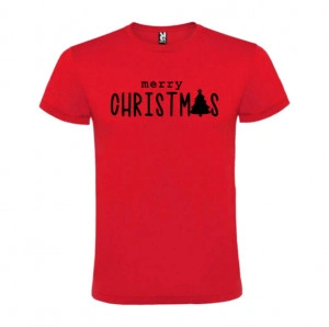 Tricou Merry Christmas roșu - model 1