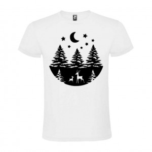 Tricou Peisaj de iarnă alb
