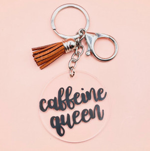 Breloc Caffeine Queen minimalist