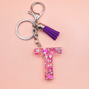 Breloc personalizat hand-made din rasina epoxidica Pink Me Up