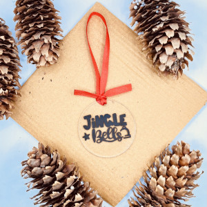 Ornament de brad Jingle Bells (minimalist)