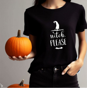 Tricou femei Witch Please negru