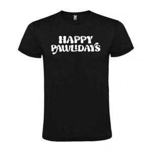 Tricou Happy Pawlidays negru