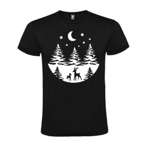 Tricou Peisaj de iarnă negru
