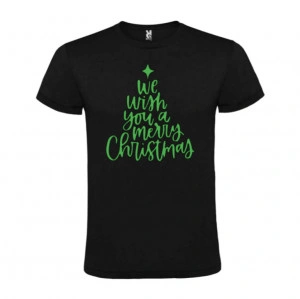 Tricou We Wish You a Merry Christmas negru