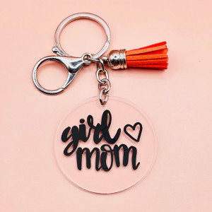 Breloc Girl Mom minimalist
